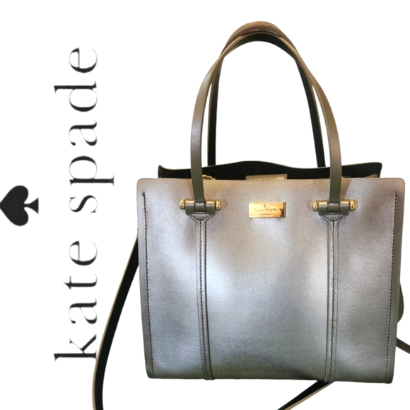 KATE SPADE Arbour Hill Elodie Silver Leather Bag - Picture 1 of 16